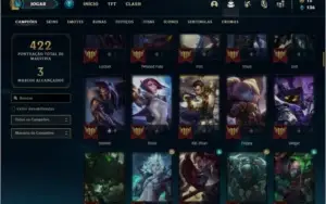 Conta prata 4 com 50 skins e 121 champs ( MAIN JG )
