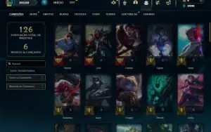 Platina 2 com 65 Champs e 26 Skins + 6 Espolios