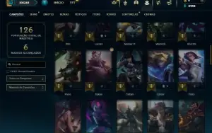 Platina 2 com 65 Champs e 26 Skins + 6 Espolios
