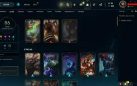 Conta LOL LVL 47 | 135 Campeões | 86 Skins | UNRANKED | 2013