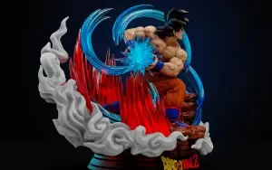 Goku Kaio-ken - Saga Saiyan  DBZ 3D STL