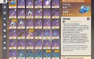 Conta genshin com melhores personagens e com muita exploraçã