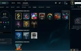 Conta UNRANKED LVL 27 + 27 Champs + 2 Skins