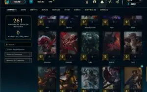 Unranked com 60 Champs e 17 Skins + 22 Espolios