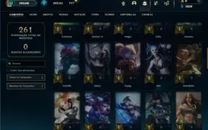 Unranked com 60 Champs e 17 Skins + 22 Espolios