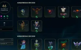 CONTA PLAT 2 / VARIAS SKINS LOL E TFT