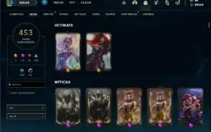 Conta prata 4 com TODOS os champs e 453 Skins + 9 prestigios