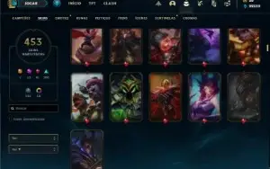 Conta prata 4 com TODOS os champs e 453 Skins + 9 prestigios