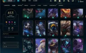 Conta prata 4 com TODOS os champs e 453 Skins + 9 prestigios