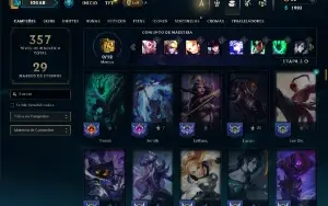 Ouro 4 com 115 Champs e 89 Skins ( SUP / MID / ADC )