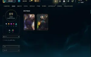 Ouro 4 com 115 Champs e 89 Skins ( SUP / MID / ADC )