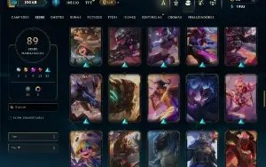 Ouro 4 com 115 Champs e 89 Skins ( SUP / MID / ADC )