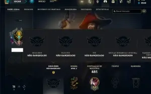 Unranked com 155 Champs e 101 Skins