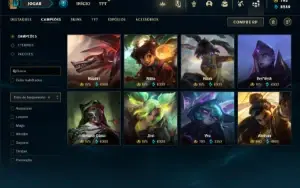Unranked com 155 Champs e 101 Skins