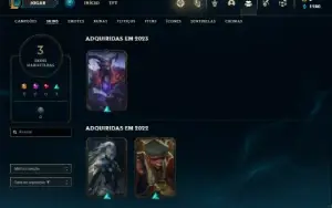 Conta bronze 3 com 21 Champs e 3 Skins