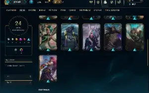 Unranked com 70 Champs e 24 Skins