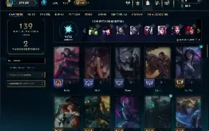 Unranked com 70 Champs e 24 Skins