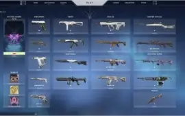 Conta Valorant Diamante 1 com várias skins