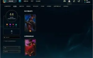 Conta unranked com Rammus Rei e Kayle Juiza