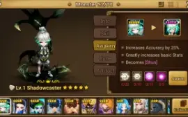 Reroll Summoners War lvl10 com Shadowcaster Light - Shun