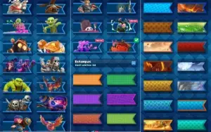 Clash Royale CV 52, 7k+ troféus, 73 ilustrações, 72 estampas