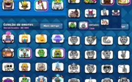 Clash Royale CV 52, 7k+ troféus, 73 ilustrações, 72 estampas