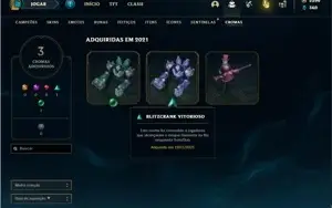 Conta Unranked (EX DIAMANTE) com 51 Champs e 11 Skins + RP