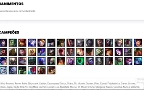 Conta Unranked (EX DIAMANTE) com 51 Champs e 11 Skins + RP