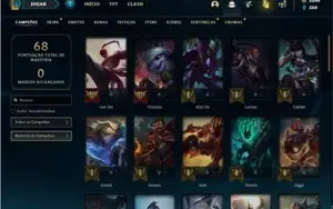 Conta Unranked (EX DIAMANTE) com 51 Champs e 11 Skins + RP