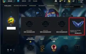 Conta Unranked (EX DIAMANTE) com 51 Champs e 11 Skins + RP
