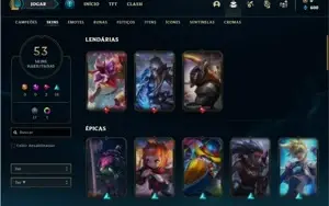 Conta bronze 1 com 110 Champs e 53 Skins