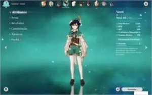 CONTA GENSHIN AR 22 (VENTI + varios 4 estrelas)