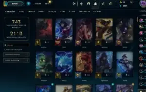Conta league of legends 763 skins, mestre ultima season