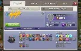 CONTA CLASH OF CLANS CV9 + CLASH ROYALE 6 LENDÁRIAS