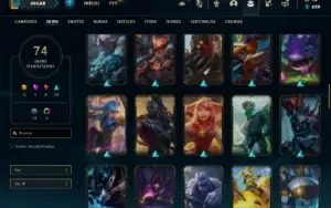 Conta Ferro 1 com 135 Champs e 74 Skins + 825 RP