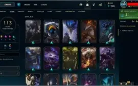 VENDO CONTA LOL 113 SKINS E SO FALTA 7 CHAMPS PRA TER TODOS!