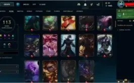 VENDO CONTA LOL 113 SKINS E SO FALTA 7 CHAMPS PRA TER TODOS!