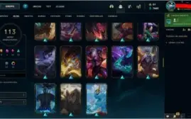 VENDO CONTA LOL 113 SKINS E SO FALTA 7 CHAMPS PRA TER TODOS!