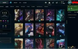 VENDO CONTA LOL 113 SKINS E SO FALTA 7 CHAMPS PRA TER TODOS!