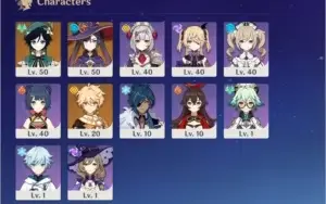 CONTA AR26 GENSHIN, VENTI & MONA 5*, ARMA 5* E +++