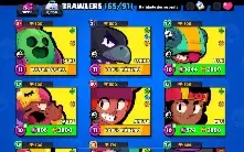 Conta Brawl Stars - 65/91 Brawlers