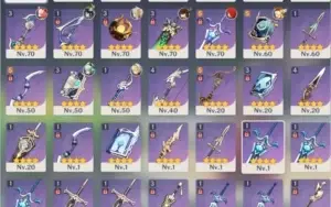 GENSHIN IMPACT / AR 55 / 11 SSR (TOTAL) + Todos os SR.