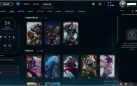 CONTA TOP COM 66 CHAMPS E 24 SKINS TOP, BARATISSIMA.