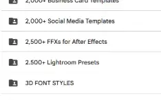 Presets, fontes, mockups e templates em um pack exclusivo