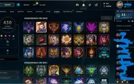 Conta LoL com todas skins !1347 SKINS E PAX JAX SKIN RARA !