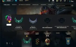 Conta Platina 4 com TODOS os champs e 111 Skins + 4 Vitorios
