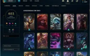 Conta 402 skins, Platina IV soloq Diamante IV flex fullchamp