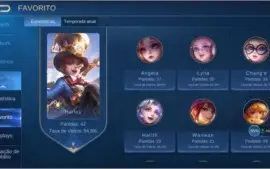 conta mobile legends, 35 heróis e 56 skins - rank mestre II