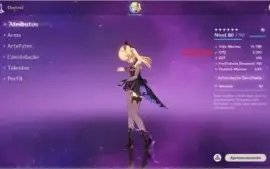Genshin Impact AR 55  / 11 personagens 5 star.