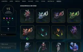 Conta LOL, GOLD I, Full champ + de 180 skins, level 352, IMP